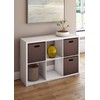 ClosetMaid 6 Cube Storage Shelf Organizer Bookshelf with Open Back,
