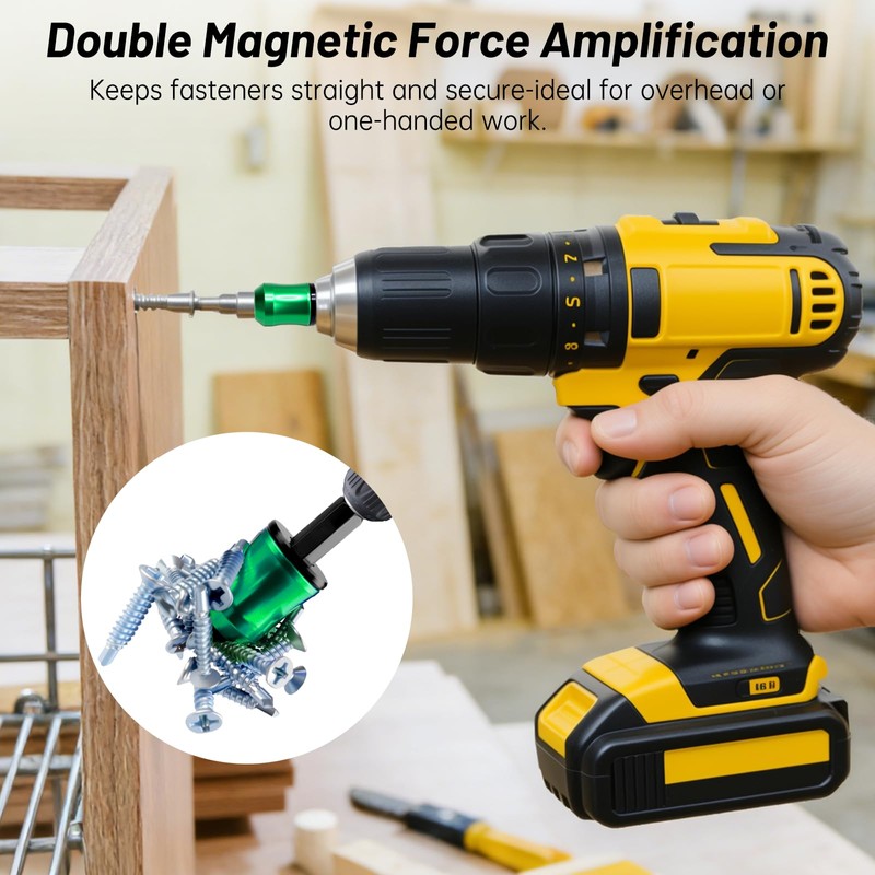 3PCS Magnetic Screw Holder,Strong Screwdriver Head Magnetic Ring for Drill