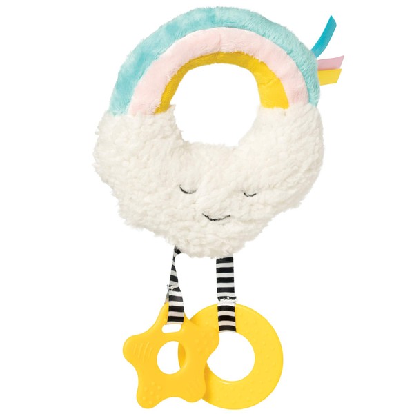 Manhattan Toy Cherry Blossom Days Cloud Baby Circle Rattle with Crinkle Paper and Teethers