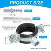 PATIKIL 1.2"-1.4"/31-36mm Split Ring Pipe Hanger, 6 Pcs Heavy Duty