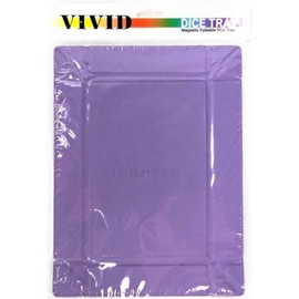 Ultra PRO - Vivid Magnetic Folding Dice Tray, Portable Compact Tabletop RPG Gaming Tool Accessory Durable Leatherette Foldable Dice Holder Mat - Purple