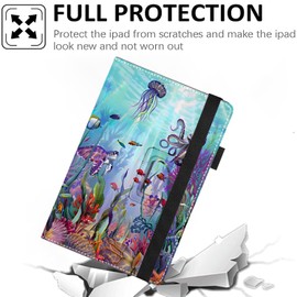 Pudiceva Universal 10 10.1 Inch Android Tablet Case,Slim Folding Stand Cover for All 9"-10.5" Touchscreen Tablet Case with Stylus Pen Holder,Medusa