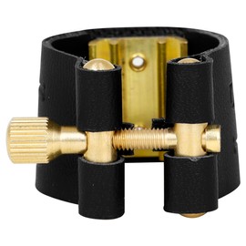 OriGlam Alto Saxophone PU Leather Ligature Fastener Clip with Saxophone Plastic Cap for Alto Sax Saxophone (Alto)