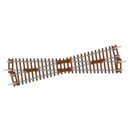 Hornby TT8018 TT Gauge Diamond Crossing Right Hand - Extra Track Pieces for Model Railway Sets, Toy Train Track Pieces, Includes: 1x 166mm Diamond Crossing Right - Hobbies for Men - Scale 1:120