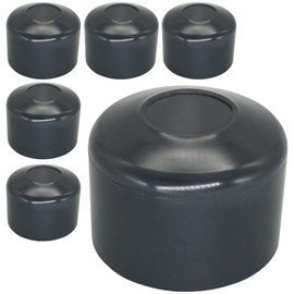 SKIR'CO Fence Post Caps Round 40 mm Grey Plastic Caps for Round Fence Posts Fence Post Covers Anthracite Grey 7016 Pack of 6