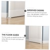 TEHAUX 2 Sets Barn Door Stoppers with Floor Guides Prevent