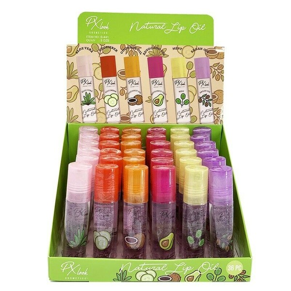 PX look Natural Roll On Lip Oil 3dz Full Wholesale Box (36pcs) Lipgloss