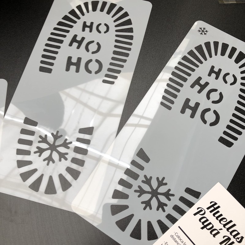 Antracita Christmas footprints Santa and reindeer templates