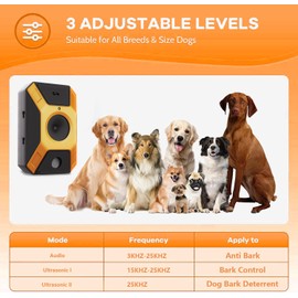 COODAY Antibarking for Dogs, Ultrasonic Barking Device, Ultrasonic Device with 3 Modes, for Large and Small Dogs Indoor and Outdoor Use