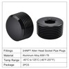 EVIL ENERGY 3/4" NPT Plugs Aluminum Socket Allen Head Black,
