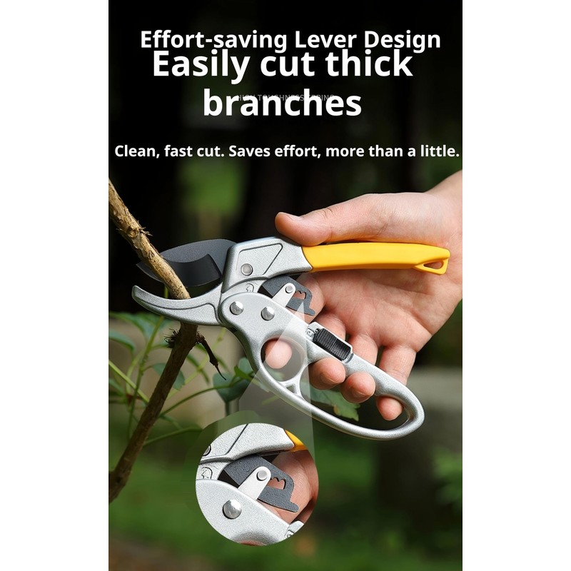 High-carbon steel blade garden shears, pruning scissors, ergonomic aluminum alloy