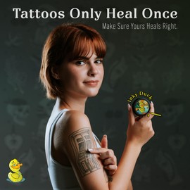 Inky Duck Tattoo Balm Aftercare for All Tattoos – Natural,Tattoo Cream Aftercare Revitalizes New & Old Tattoos – Tattoo Healing Ointment & Body Art Enhancer – Hydrating Tattoo Aftercare Balm