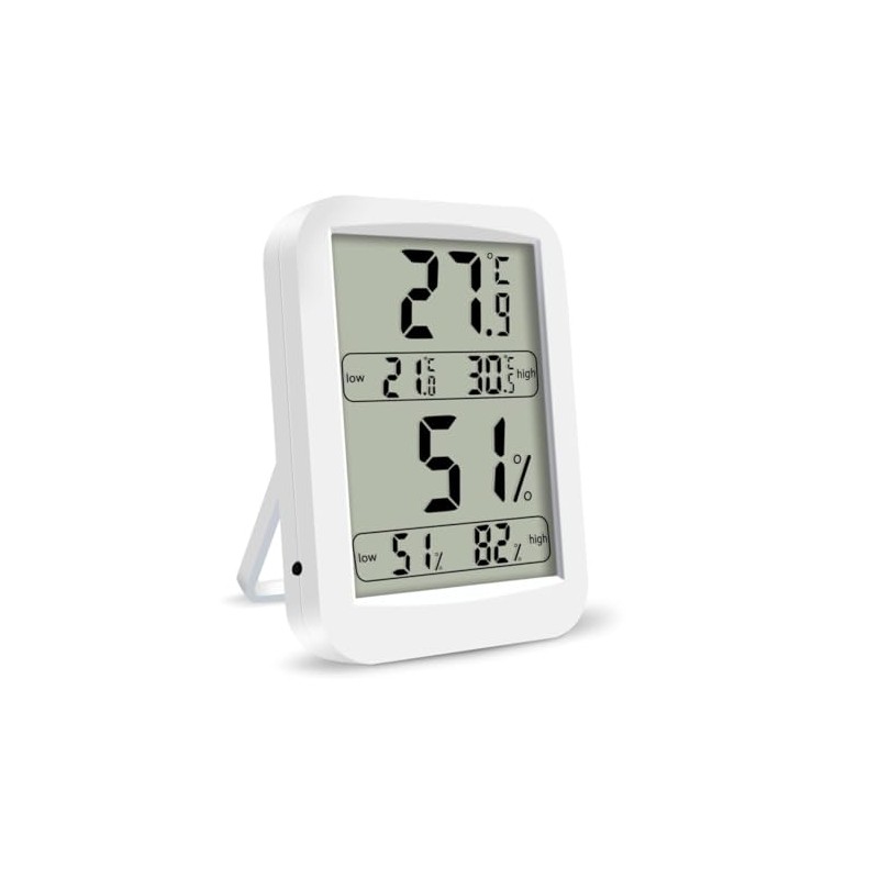 LALAFINA Large LCD Digital Hygrometer Thermometer Humidity Monitor with High