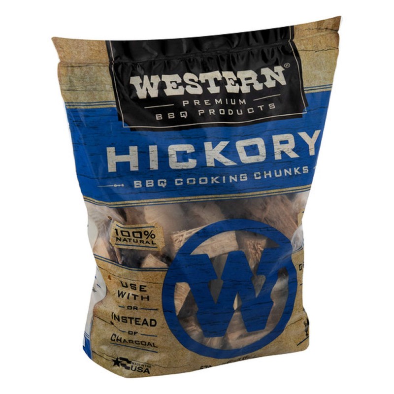 Western Premium BBQ Products Hickory BBQ Cooking Chunks, 570 cu