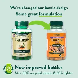 Holland & Barrett High Strength Turmeric 600mg with Black Pepper 90 Capsules