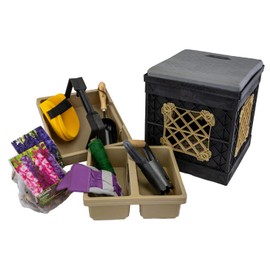 UbeCube CrateGardner - Crate with seat Topper, Cushion, and Two Drop in Trays (Sand)