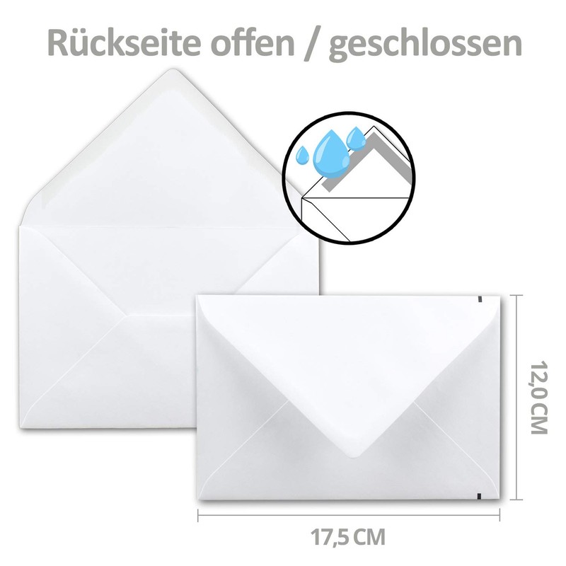 NEUSER PAPIER White mourning envelopes with black mourning line 150