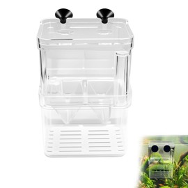 Breeding Box for Fish Tank, Aquarium Fish Breeding Box, Incubator Breeder Box, Floating Fry Isolation Box with Divider, Baby Guppy Betta Shrimp Breeder Cage for Small, Sick, Aggressive Fish