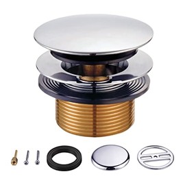 Kingston Brass KBU2001 Eugene Tip-Toe Tub Drain Conversion Kit, Polished Chrome,2.75 x 2.94 x 2.31