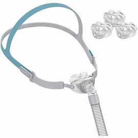 Almohadilla nasal mejorada para mascarilla de silicona debajo de la nariz. Accesorio de repuesto con arnés, marco, tubo y 3 almohadillas nasales.