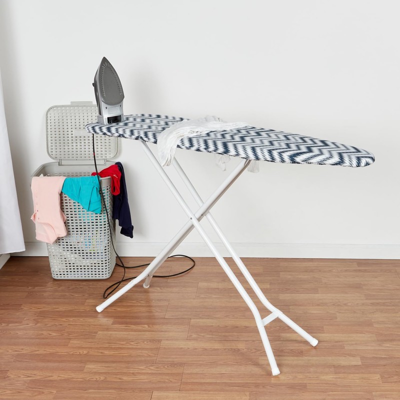 Ironing Board Cover and Pad (Blue Chevron), 100% Cotton with