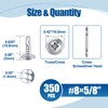 ANCHOREASE #8×5/8″ (350Pcs) 410 Stainless Steel Self Drilling Screws, Truss