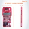 KAPEK Scientific Calculator + Math Set for Schools | 2-Line