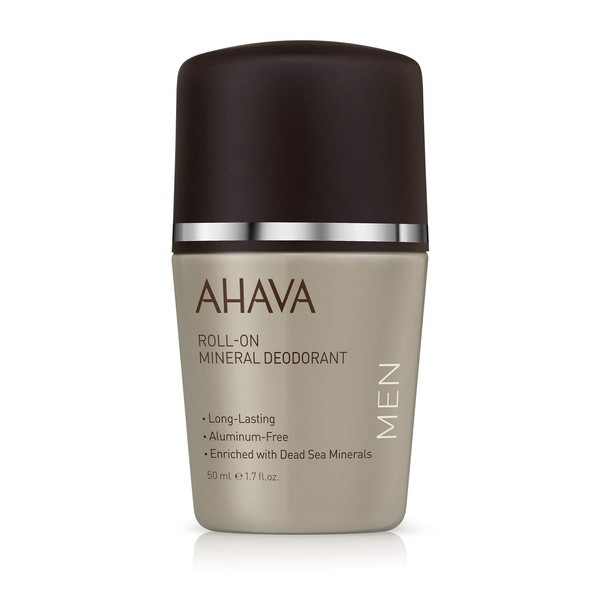 AHAVA 50 ml Roll-On Men’s Mineral Deodorant, 1.7 Fl Oz