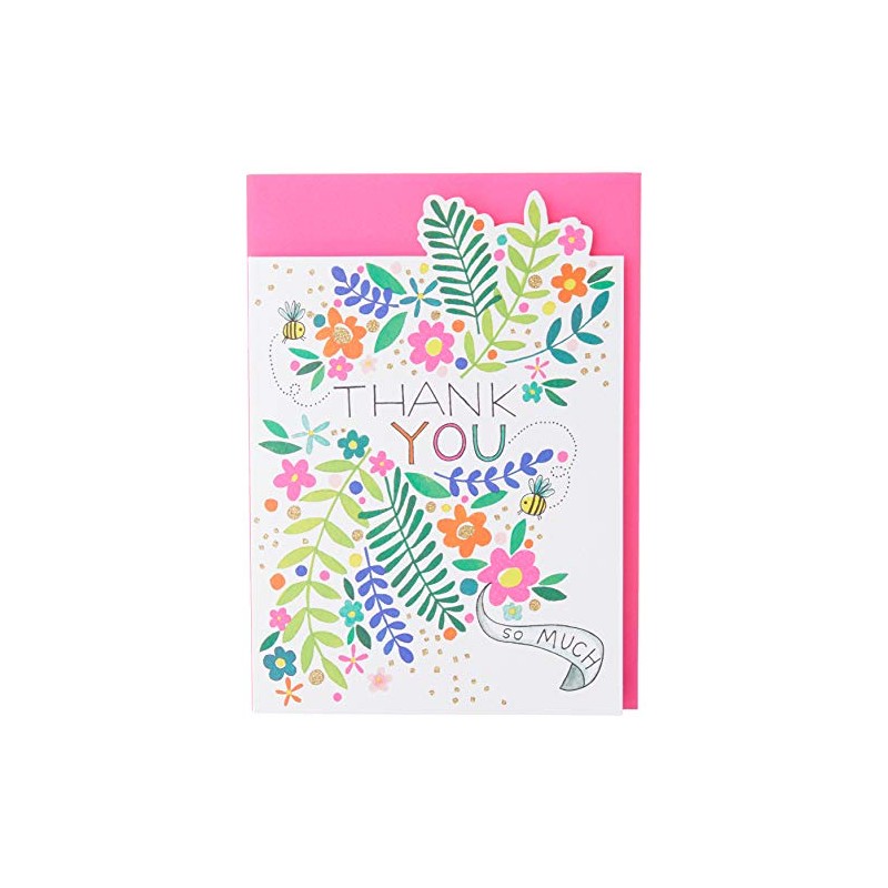 Rachel Ellen Thank You So Much Card - Bright Flowers