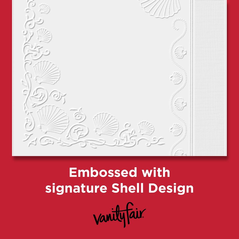 Vanity Fair Everyday Paper Napkins, 200 Count, Disposable Napkins Made