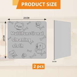 Kabwea Pack of 2 Magic Cleaning Cloths Pva Shiny Wipes Window Cloth Streak-Free Cleaning Cloths Miracle Cloth Window Cleaning Cloths, 23 x 23 cm