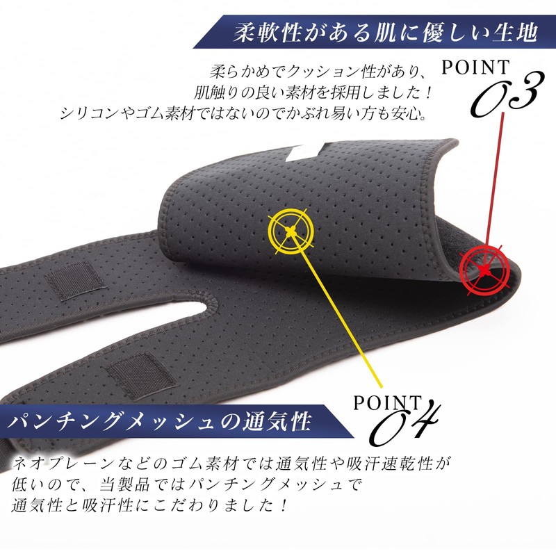 Nithra NI12-01 Thigh Supporter, Mesh, Breathable, Compression, Compression Taping Belt,
