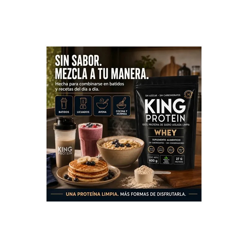 King Protein Whey 600g Aislado Lactosa Sabor