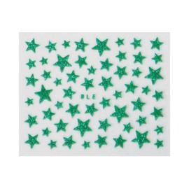 Generic Purple Glitter Stars Self Adhesive Nail Art Sticker Green Nail Wraps Art Stickers Manicure Supplies for Women for Home Nails Full Long Lasting Easy Apply and Remove