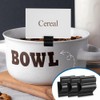 Comphic 50 Pcs Black Sign Clip Reusable Labels Clip on
