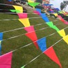 Voarge 300 Pieces Triangle Flags Bunting Banner 200m Multicolor Banner