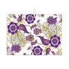 Purple Flower Kitchen Drying Mat Boho Floral Microfiber Dish Drainer