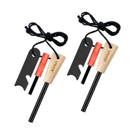 AOFAR Fire Starter, AF-382 Ferrocerium (Ferro) Rods, Fire Starter Kit with Two Multi-Tool Fire Strikers, Paracord Lanyard for Camping, Hiking, Emergency Rescue