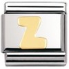 Nomination Composable Classic Letter Z Stainless Steel and 18K Gold