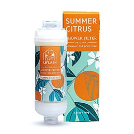 LIFLASH Vitamin C Shower Filter for Hard Water, Aromatherapy Softener Purifier, Help with Softer Skin and Hair Enhancement, for Universal Output Showerhead, Easy Installation (SUMMER CITRUS)