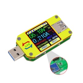 RD UM34C 4A USB3.0 USB Meter Tester Voltage Current Power Charger Voltmeter Ammeter Multimeter Tester Measure Cable Resistance(UM34C)