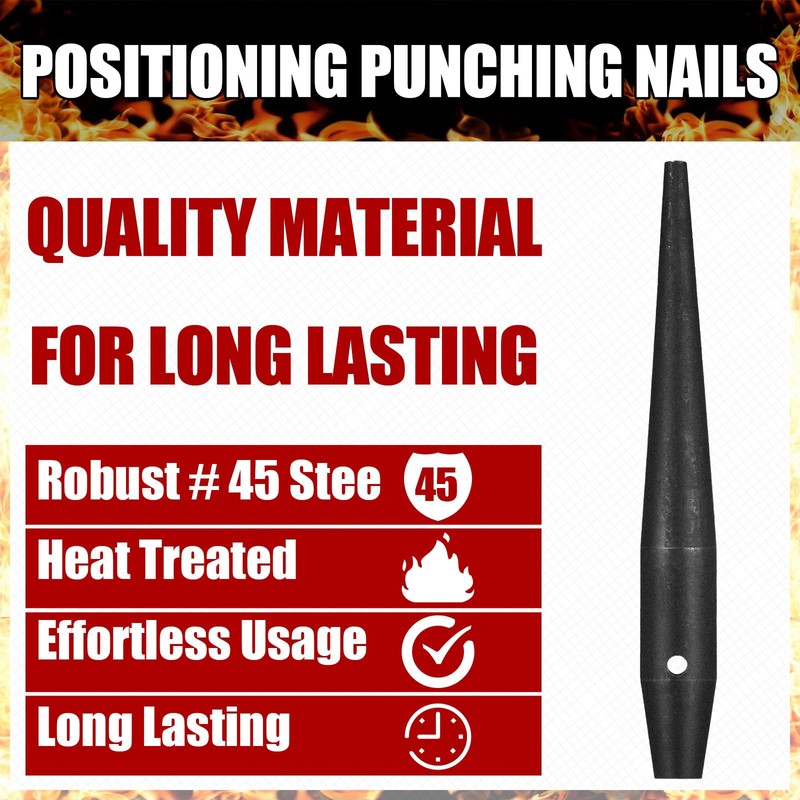 Tandefio 2 Pcs Bull Pins Iron Workers Heat Treaded Steel
