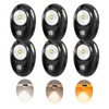 LED 500mAh Rechargeable Battery Puck Lights,Smart Sensor Night Light,3 Color