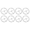 sourcing map 8Pcs Single Prong Belt Buckle, 0.98" Zinc Alloy Single Prong Adjustable Round Movable Centre Bar Roller Buckles for Purse Bag Leather Craft Accessories, Silver