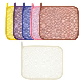 Healeved 6pcs Double Layer Nylon Exfoliating Wash Cloth Set Skin-Safe Body Scrubber for Bathing and Exfoliation for Skin Types