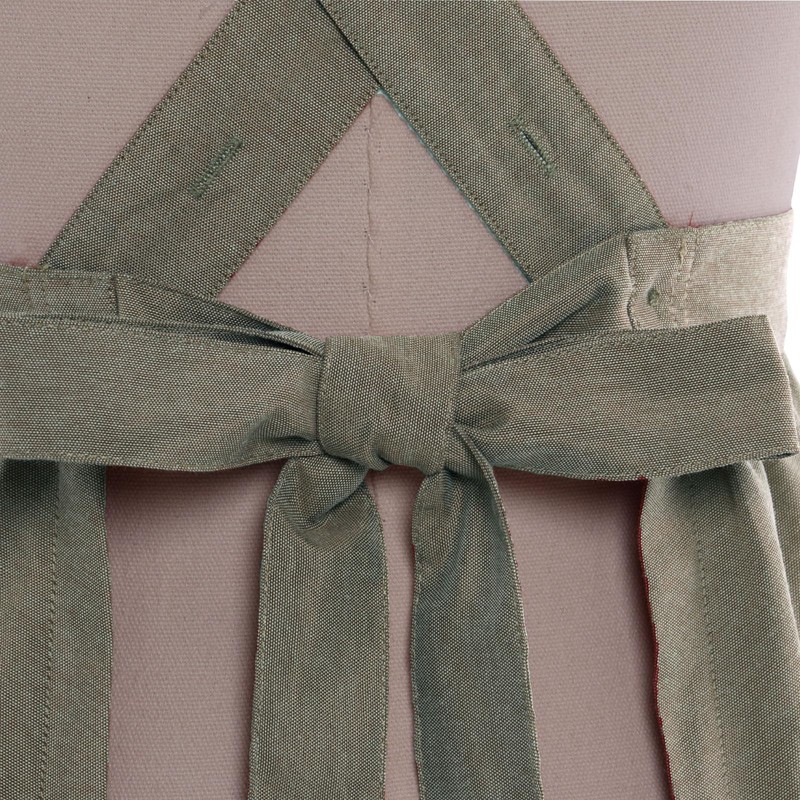 Vibsion Vintage Ruffle Apron for Women Colonial Pioneer Pinafore Apron