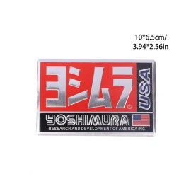 un 2x Yoshimura Sticker Aluminium Heat-resistant Motorcycle Exhaust Pipe USA Decal