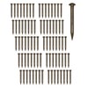 FUXXER® 50 x Antique Brass Design Round Head Nails, Vintage