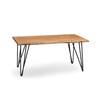 Alaterre Furniture Hairpin Natural Wood with Metal 42" Coffee Table,