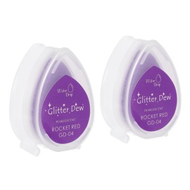 PATIKIL Handwerks-Tintenkissen für Stempel, 2 Stück Waschbare Fingerabdruck-Tintenstempelkissen Farbe DIY Regenbogen für Gummistempel Papier Scrapbooking Stoff Holz, Lila